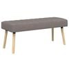 vidaXL Panchina trapuntata a canale Tortora 110 x 40 x 46 cm Tessuto