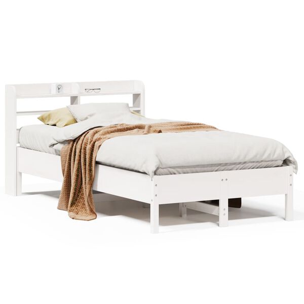 vidaXL Letto senza Materasso Bianco 90x190 cm in Legno Massello Pino