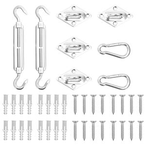 vidaXL Set Accessori per Vela Parasole 8 pz in Acciaio Inossidabile