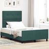 vidaXL Letto a molle con testiera Verde Scuro 120 x 190 cm Velluto