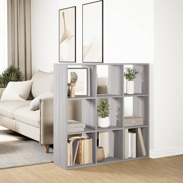 vidaXL Libreria Divisorio Grigio Sonoma 102x29x103,5 cm in Truciolato