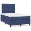 vidaXL Giroletto a Molle con Materasso Blu 120x200 cm in Tessuto