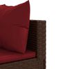 vidaXL Set Divani da Giardino 7 pz con Cuscini in Polyrattan Marrone