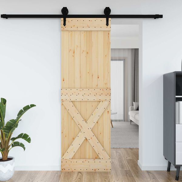 vidaXL Porta NARVIK Naturale 70 x 210 cm Legno di pino solido