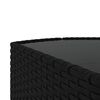 vidaXL Set Divani da Giardino 4 pz con Cuscini Nero in Polyrattan