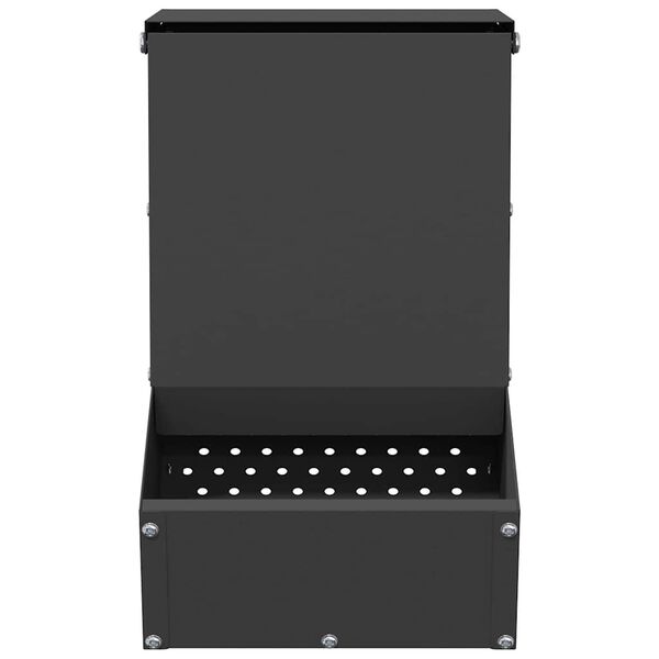 vidaXL Mangiatore per conigli Nero 17,5 x 26 x 28,5 cm