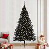 vidaXL Albero di Natale artificiale con luci integrate Nero 240 cm PVC