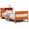 vidaXL Letto Libreria senza Materasso Marrone Cera 100x200 cm in Pino
