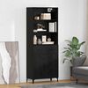 vidaXL Credenza Rovere Nero 69,5 x 34 x 180 cm Legno multistrato
