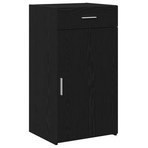 vidaXL Credenza con cassetto Rovere Nero 50 x 42,5 x 93 cm