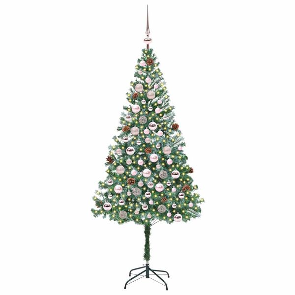 vidaXL Albero di Natale artificiale Verde 180 cm PVC e Acciaio