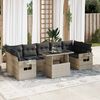 vidaXL Set Divano da Giardino 8pz con Cuscini Grigio Chiaro Polyrattan