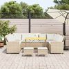 vidaXL Set Divano da Giardino 4 pz con Cuscini Beige in Polyrattan