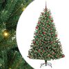 vidaXL Albero di Natale Artificiale con Rami Pieghevoli Verde 180 cm