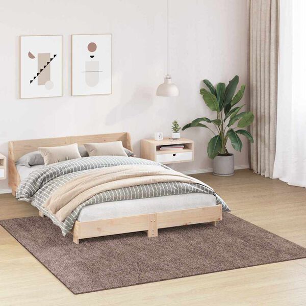 vidaXL Tappeto Shaggy Antiscivolo Marrone 200 x 200 cm PP