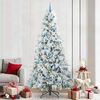 vidaXL Albero di Natale Artificiale con Rami Pieghevoli Bianco 240 cm