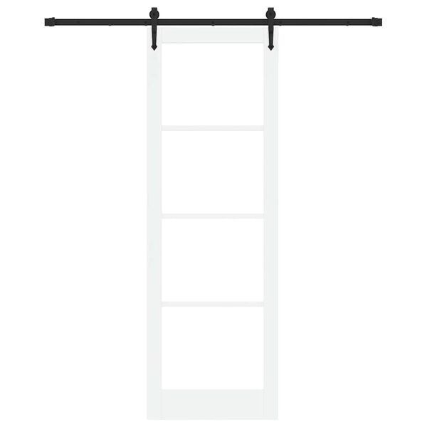 vidaXL Porta scorrevole Bianco e Nero 78 x 232 cm