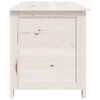 vidaXL Scatola Cuscini Esterno Bianco 100x50x56cm Legno Massello Abete