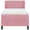 vidaXL Letto a molle con materasso Rosa 200 x 80 cm Velluto