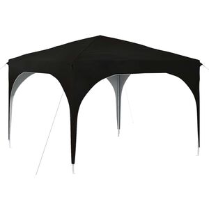 vidaXL Tenda per feste a pop-up 290 x 290 x 245 cm Nero