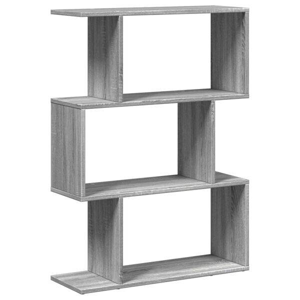 vidaXL Libreria Divisorio 3Piani Grigio Sonoma 70x24x97 cm Truciolato