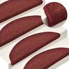 vidaXL Tappetini per scale 30 pz 56x17x3 cm Bordeaux semicircolari