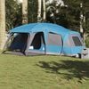 vidaXL Tenda da Campeggio con Portico Cupola 9Persone Blu Impermeabile