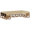 vidaXL Set di divani da esterno con cuscino 10 pcs Naturale e Beige