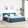 vidaXL Letto con Contenitore con materasso Blu Scuro 90 x 200 cm