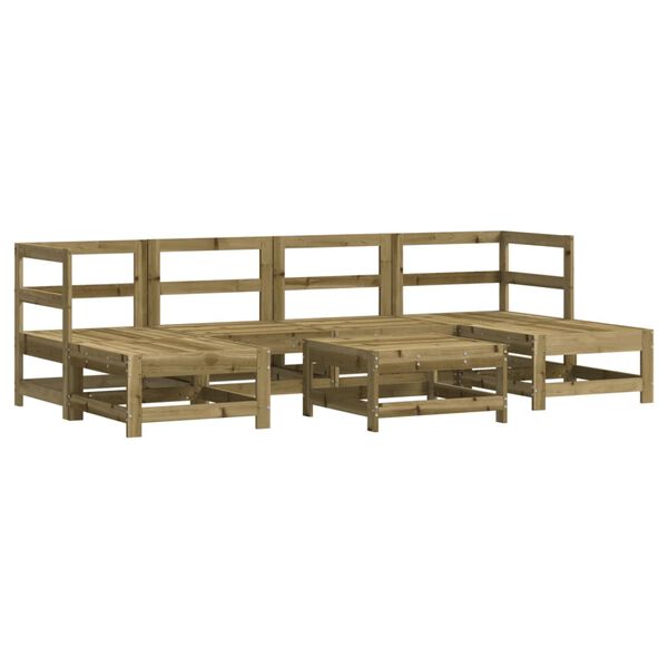 vidaXL Set Salotto da Giardino 7 pz in Legno Impregnato di Pino
