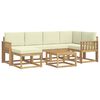 vidaXL Set di divani da esterno 7 pz Bianco e Crema