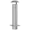 vidaXL Estensione Camino Argento 25 x 25 x 82 cm Acciaio inossidabile