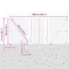 vidaXL Recinzione con Posto Grigio 1,6 x 10 m Acciaio e PVC