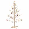 vidaXL Albero di Natale in legno con supporto Naturale 150 cm