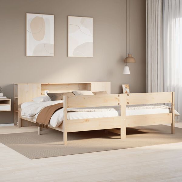 vidaXL Letto Libreria senza Materasso 180x200 cm in Legno di Pino