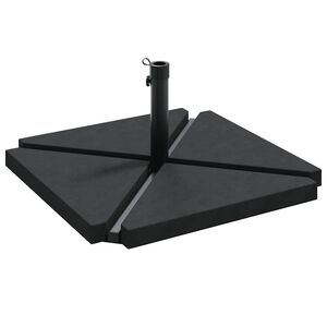 vidaXL Set Base per Ombrellone da Giardino 5 pz in Granito e Acciaio