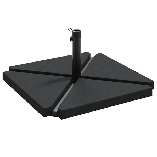 vidaXL Set Base per Ombrellone da Giardino 5 pz in Granito e Acciaio