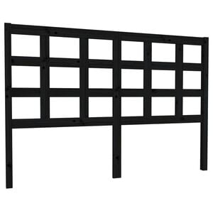 vidaXL Testiera per Letto Nera 145,5x4x100cm in Legno Massello di Pino