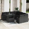 vidaXL Set Divano da Giardino 9 pcs Nero Rattan in Polipropilene