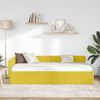 vidaXL Cornice del letto ad angolo Giallo 100 cm x 200 cm Velluto