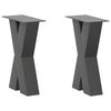 vidaXL Gambe per Tavolino da Caff&egrave; a Forma di X 2 pz Antracite 28x(42-43) cm Acciaio