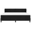 vidaXL Letto a molle con materasso Nero 180 x 200 cm Tessuto