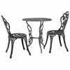 vidaXL Set da Bistrot 3 pz in Alluminio Pressofuso