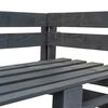 vidaXL Panca Angolare da Giardino su Pallet in Legno Grigio