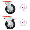 vidaXL Ruote Girevoli 12 pz 100 mm