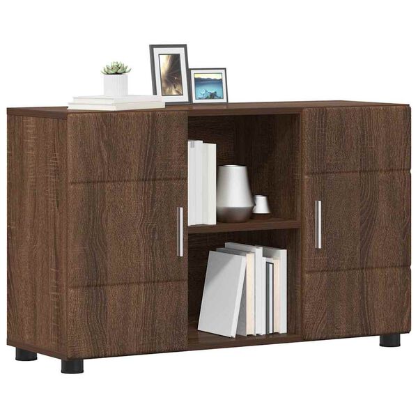 vidaXL Credenza Rovere Marrone 88,5 x 30,5 x 55,5 cm Legno multistrato