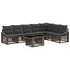 vidaXL Set Divano da Giardino 8 pz Grigio e Grigio Scuro polyrattan