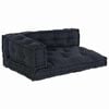 vidaXL Cuscino per Divano Pallet 3 pz Tessuto Antracite