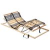 vidaXL Base a doghe Marrone 90 x 190 cm Legno massello di faggio