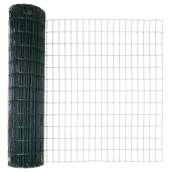 vidaXL Recinzione Euro Verde 1 x 10 m Ferro rivestito in PVC